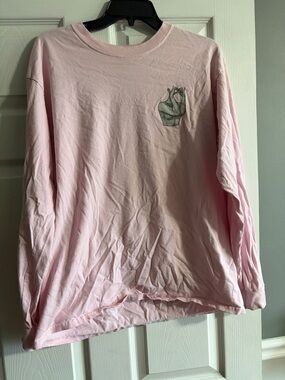 Katy Perry Collections Light Pink Long-Sleeve Tee with Small Chest Graphic